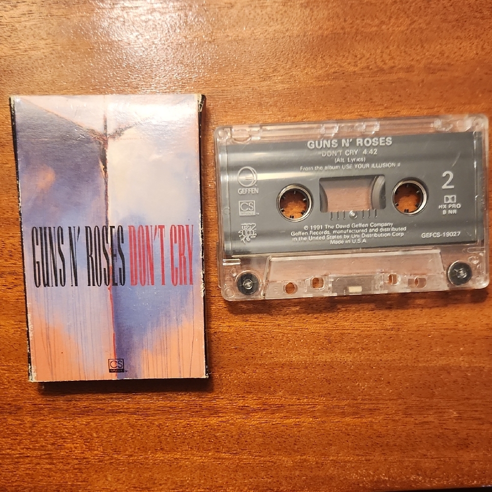 Guns N' Roses - Don't Cry - Cassette Single - Original and Alt. Lyrics (1991)